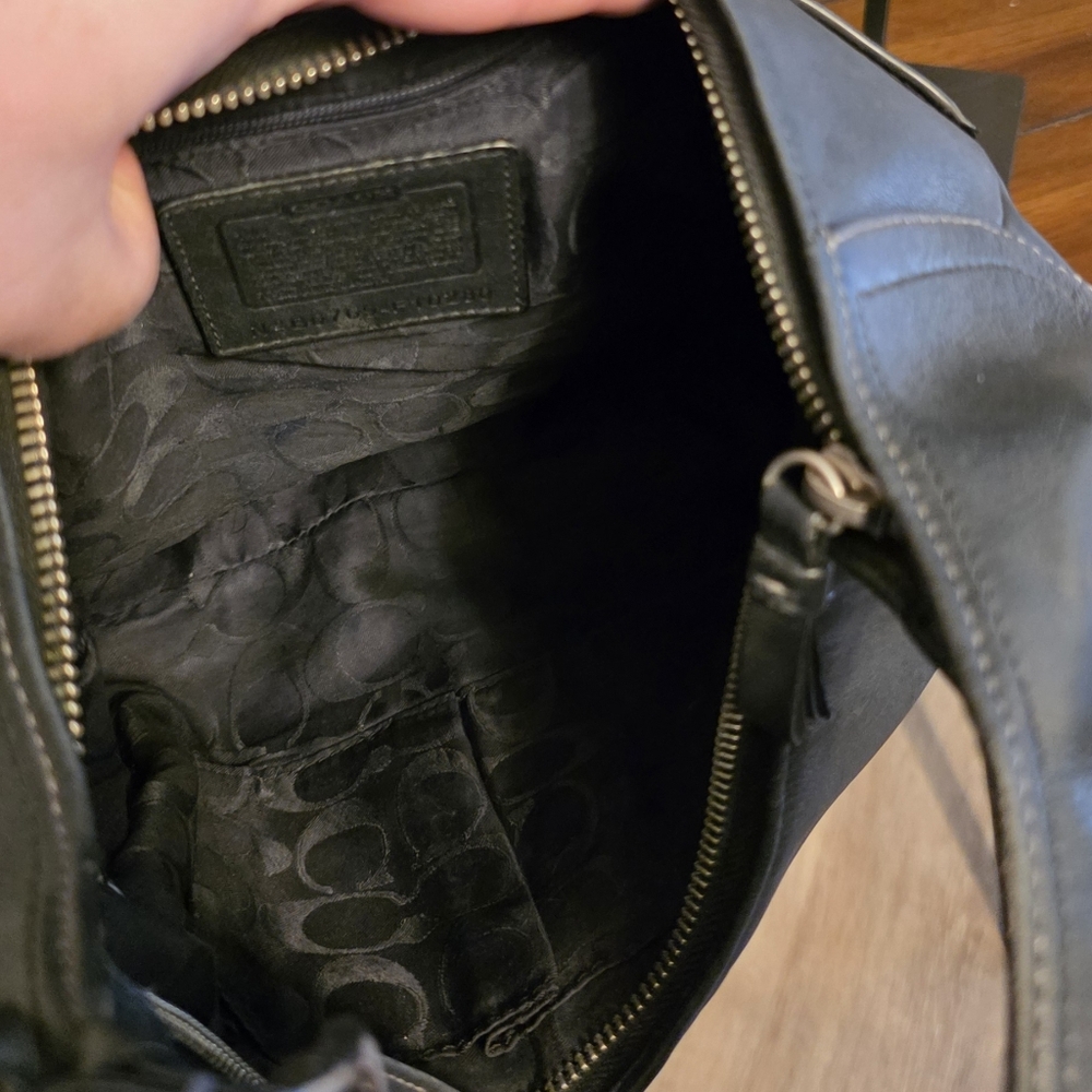 Coach Hamilton Hobo Black Leather Shoulder Bag F10280 - Picture 6 of 10